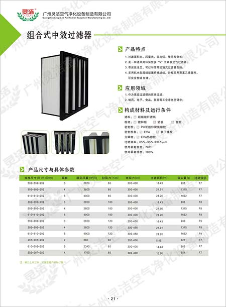 組合式中效V型小黄鸭视频下载/大風量/W型/V型小黄鸭视频下载優點